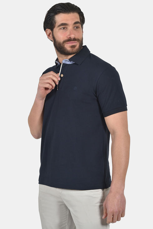 Ανδρικό Μπλουζάκι Πόλο Άνετη Γραμμή Μπλε Everbest