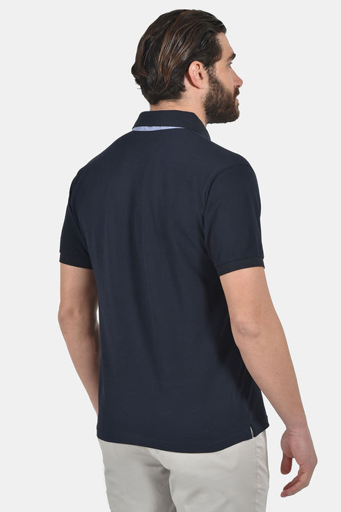 Ανδρικό Μπλουζάκι Πόλο Άνετη Γραμμή Μπλε Everbest