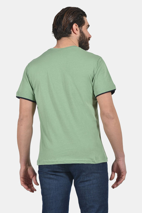 Ανδρικό T-Shirt Άνετη Γραμμή Φυστικί με Τύπωμα Everbest