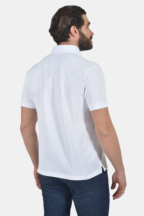 Ανδρικό Μπλουζάκι Πόλο Άνετη Γραμμή Λευκό Everbest