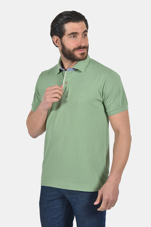 Ανδρικό Μπλουζάκι Πόλο Άνετη Γραμμή Φυστικί Everbest