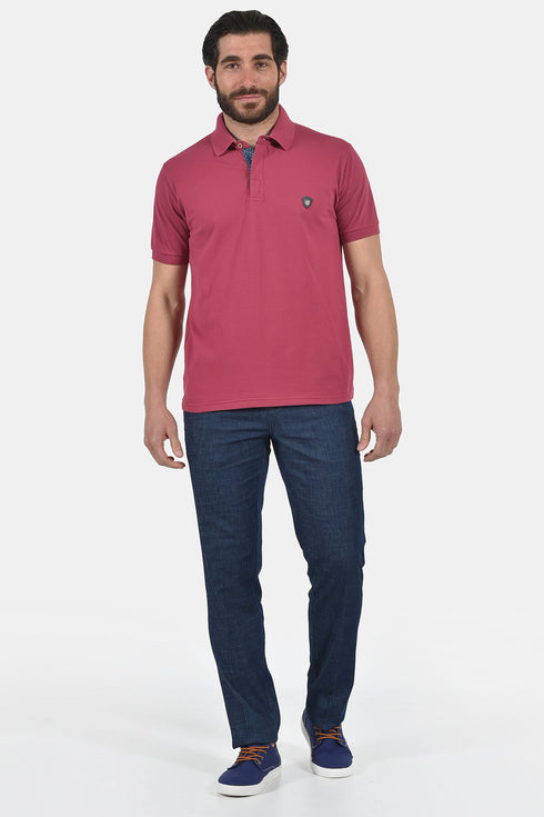 Ανδρικό Μπλουζάκι Πόλο Άνετη Γραμμή Κοραλί Everbest