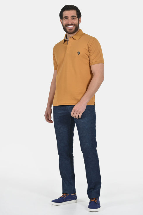 Ανδρικό Μπλουζάκι Πόλο Άνετη Γραμμή Πορτοκαλί Everbest