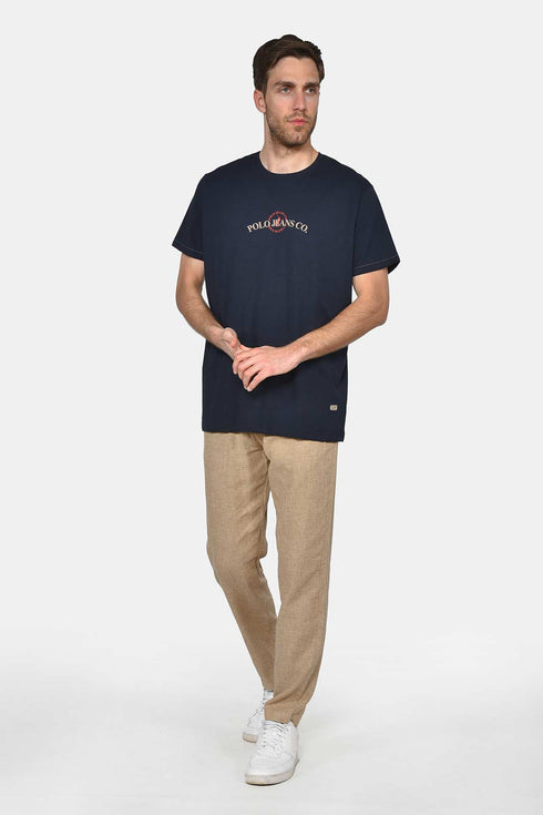 Ανδρικό T-Shirt Φλάμα Άνετη Γραμμή Μπλε Everbest
