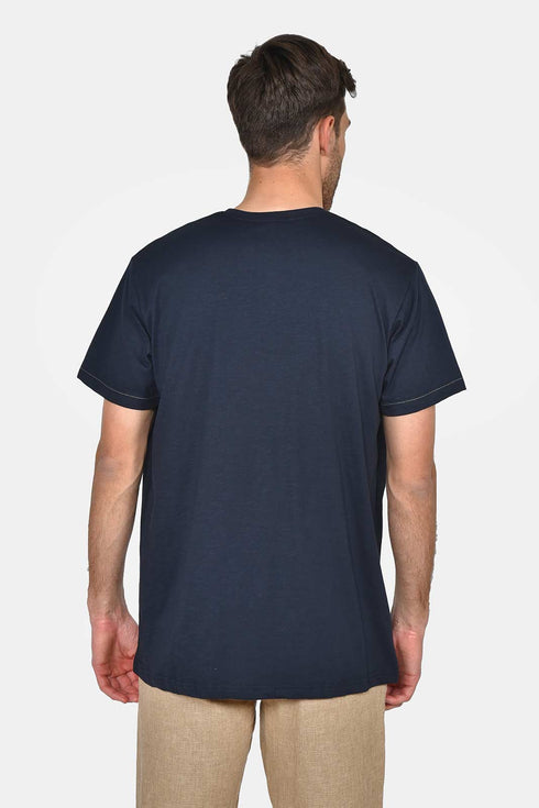 Ανδρικό T-Shirt Φλάμα Άνετη Γραμμή Μπλε Everbest