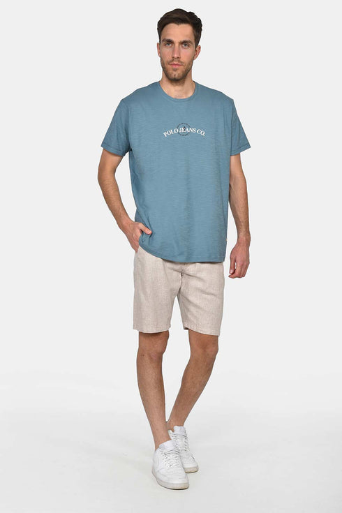 Ανδρικό T-Shirt Φλάμα Άνετη Γραμμή Ραφ Everbest