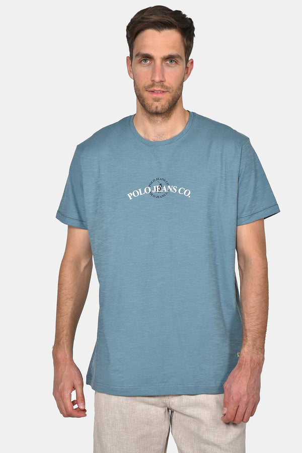 Ανδρικό T-Shirt Φλάμα Άνετη Γραμμή Ραφ Everbest
