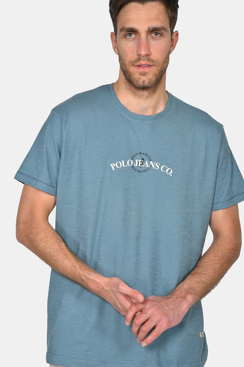 Ανδρικό T-Shirt Φλάμα Άνετη Γραμμή Ραφ Everbest