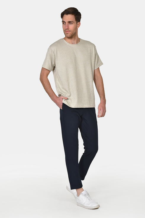 Ανδρικό T-Shirt με Ανάγλυφη Υφή Χρώμα Μπεζ Everbest