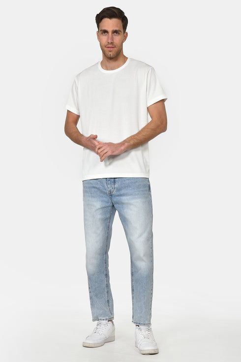 Ανδρικό Τζιν Παντελόνι Ξεβαμμένο Carrot Fit