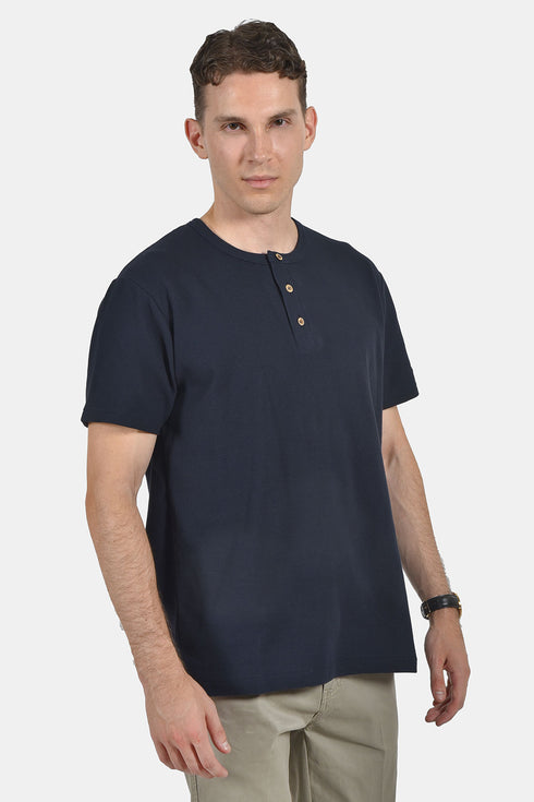 Ανδρική Μπλούζα Ριπ Μπλε με Κουμπάκια Everbest