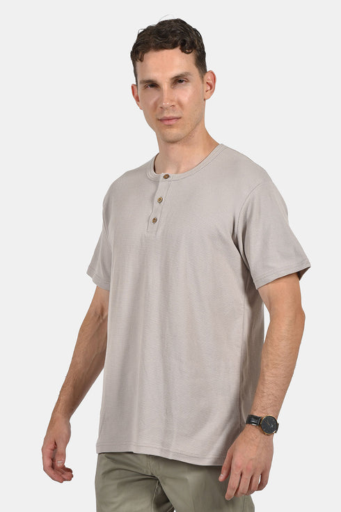 Ανδρική Μπλούζα Ριπ Μπεζ με Κουμπάκια Everbest