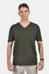 Ανδρικό T-Shirt με Λαιμό Βε Χακί NDC