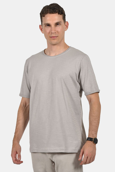 Ανδρικό T-Shirt Λαιμόκοψη Μπεζ NDC