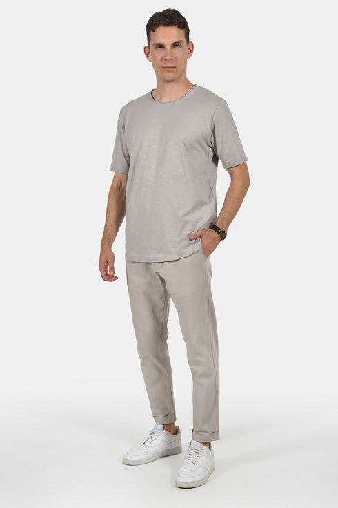 Ανδρικό T-Shirt Λαιμόκοψη Μπεζ NDC