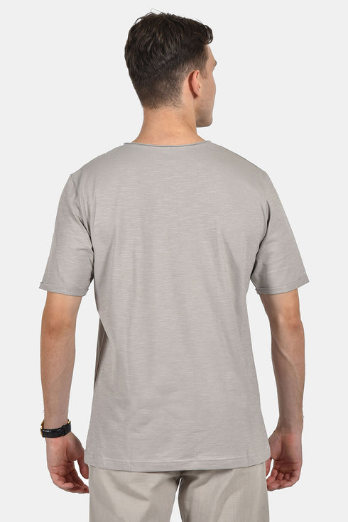 Ανδρικό T-Shirt Λαιμόκοψη Μπεζ NDC