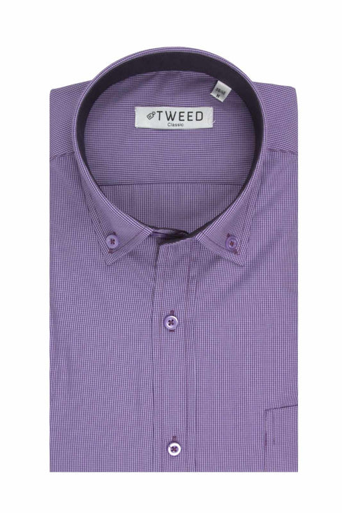 Ανδρικό Πουκάμισο Μοβ Tweed