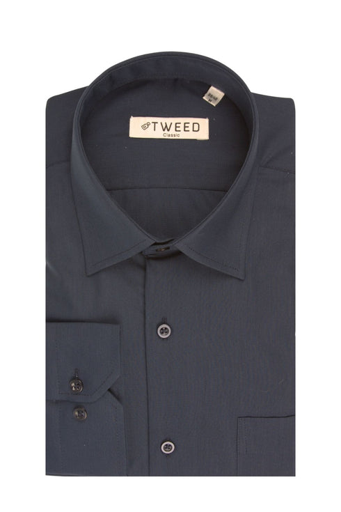 Ανδρικό Πουκάμισο με Τσέπη Μπλε Tweed