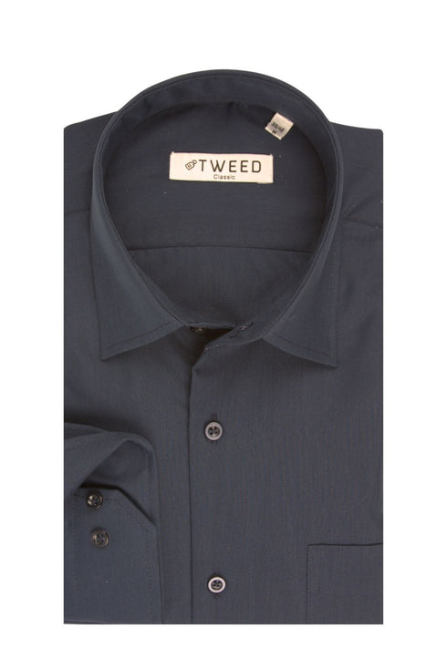 Ανδρικό Πουκάμισο με Τσέπη Μπλε Tweed