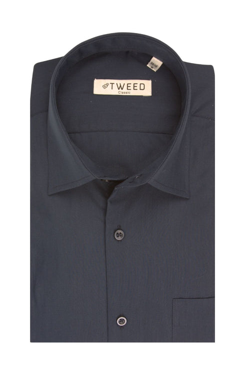 Ανδρικό Πουκάμισο με Τσέπη Μπλε Tweed