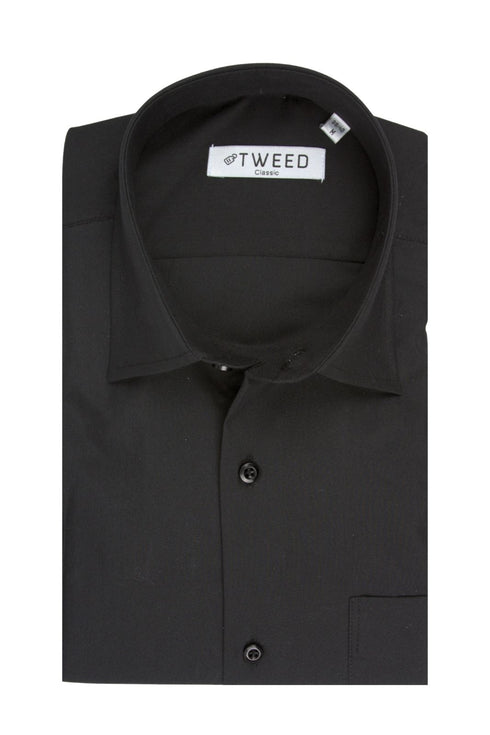 Ανδρικό Πουκάμισο με Τσέπη Μαύρο Tweed