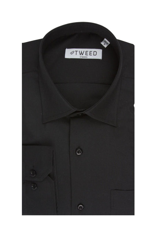 Ανδρικό Πουκάμισο με Τσέπη Μαύρο Tweed