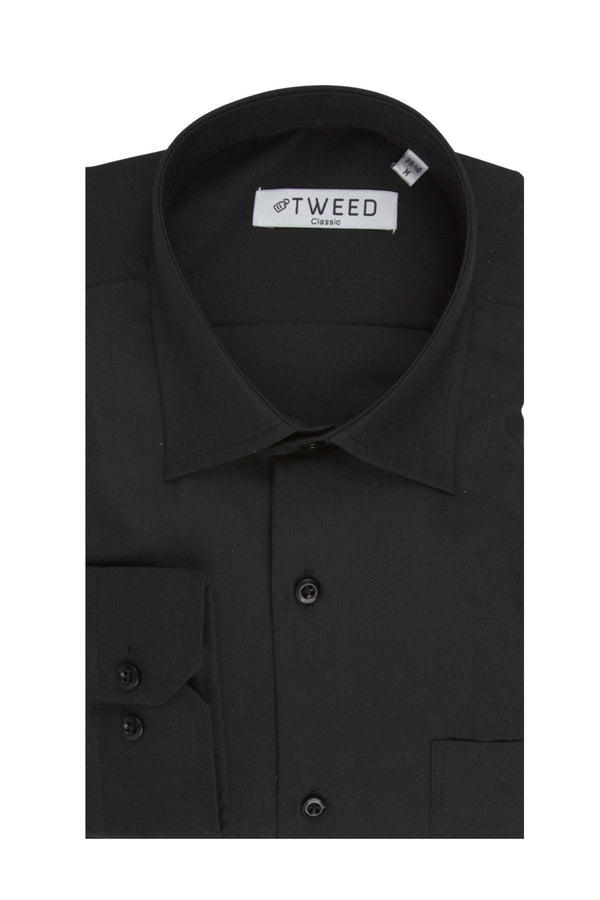 Ανδρικό Πουκάμισο με Τσέπη Μαύρο Tweed