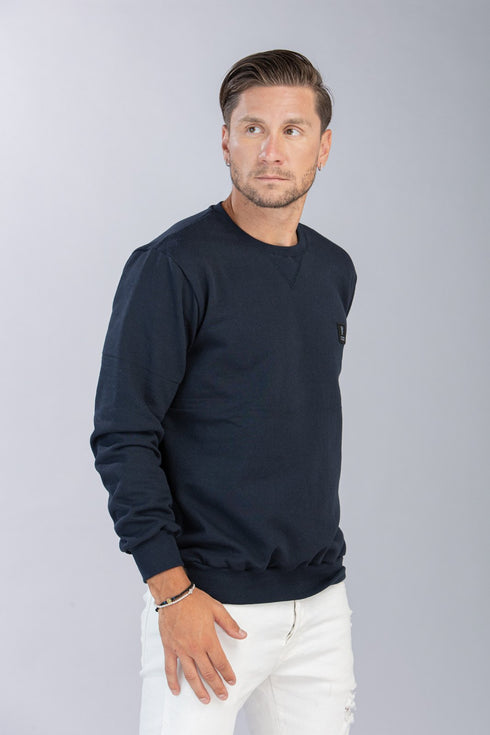 Ανδρικό Φούτερ Λαιμόκοψη Μπλε Restart