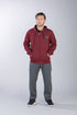 Ανδρική Ζακέτα Φούτερ με Κουκούλα Μπορντό Restart