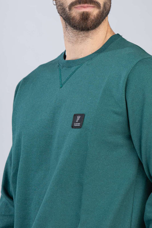 Ανδρικό Φούτερ Λαιμόκοψη Πράσινο Restart