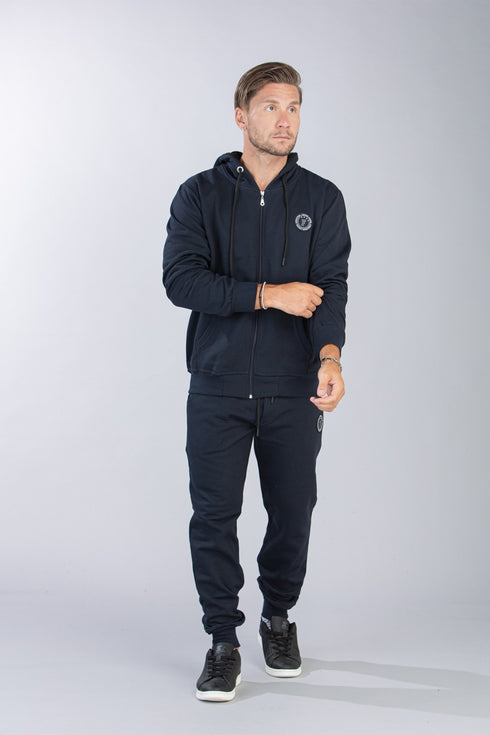 Ανδρική Ζακέτα Φούτερ με Κουκούλα Μπλε Restart