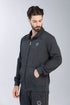 Ανδρική Ζακέτα Φούτερ Γκρι Σκούρο Restart