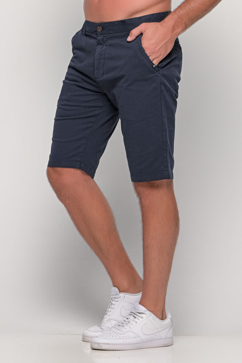 Ανδρική Βερμούδα Chino Χρώμα Μπλε Cotton Green