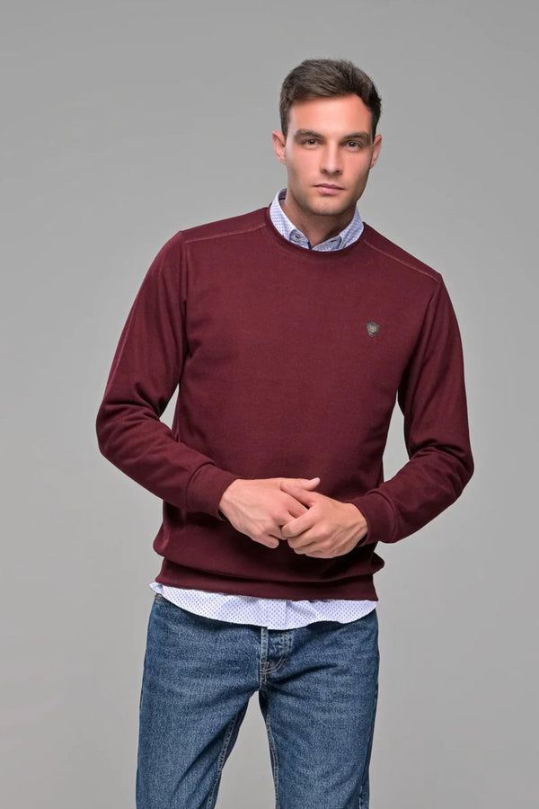 Ανδρική Μπλούζα Λαιμόκοψη Μπορντό Everbest