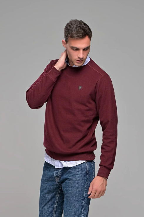 Ανδρική Μπλούζα Λαιμόκοψη Μπορντό Everbest