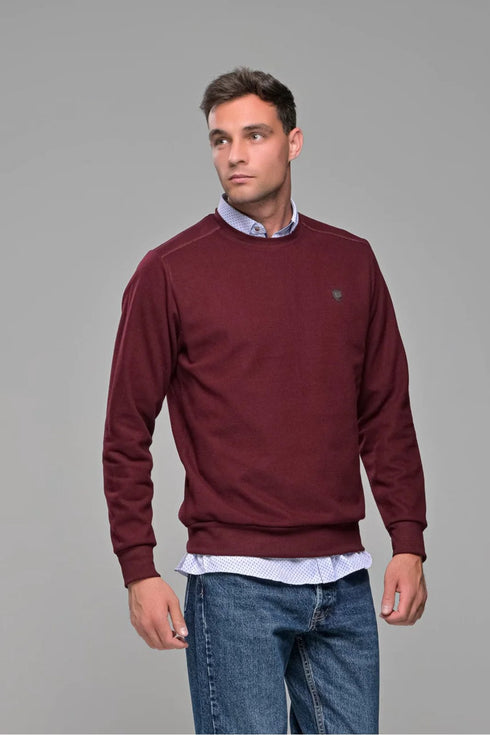 Ανδρική Μπλούζα Λαιμόκοψη Μπορντό Everbest