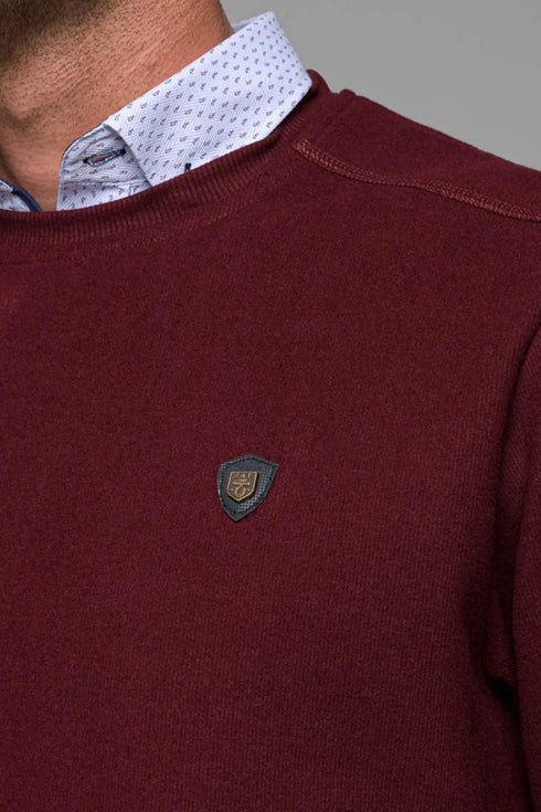 Ανδρική Μπλούζα Λαιμόκοψη Μπορντό Everbest