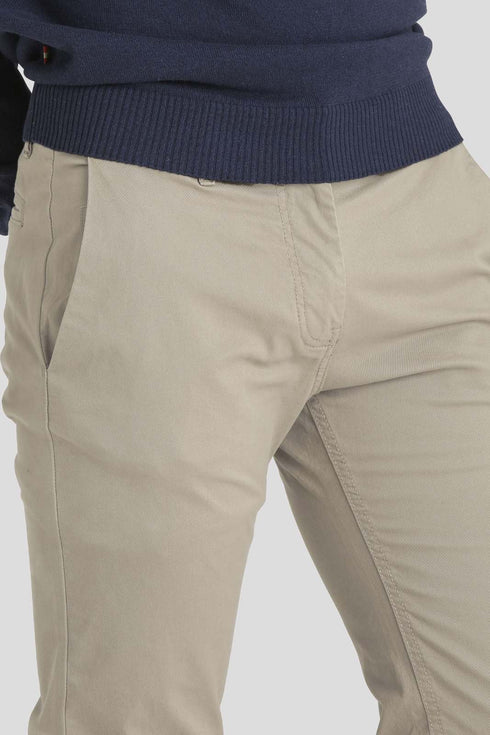 Ανδρικό Παντελόνι Chino Στενή Γραμμή Μπεζ Marcus
