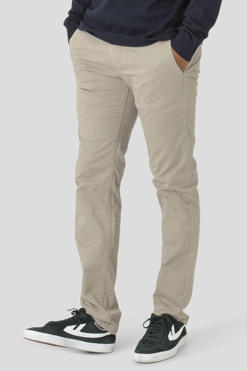 Ανδρικό Παντελόνι Chino Στενή Γραμμή Μπεζ Marcus