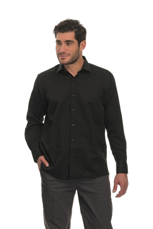 Ανδρικό Πουκάμισο Μαύρο Tweed