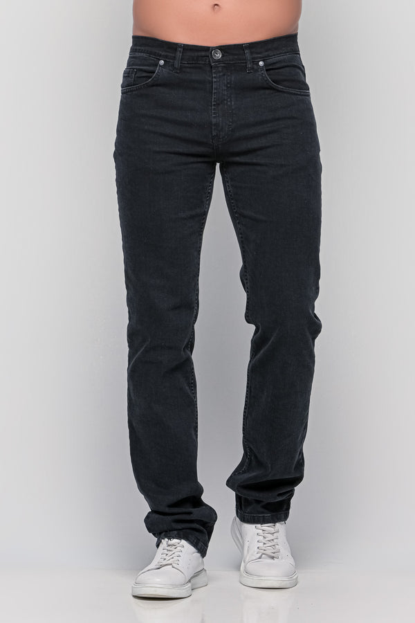 Ανδρικό Τζιν Παντελόνι Ισια Γραμμή Ελαστικό Μαύρο Trial