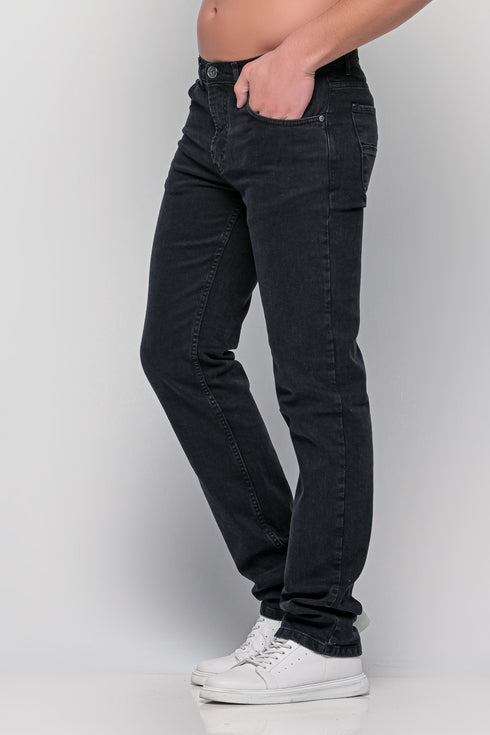 Ανδρικό Τζιν Παντελόνι Ισια Γραμμή Ελαστικό Μαύρο Trial