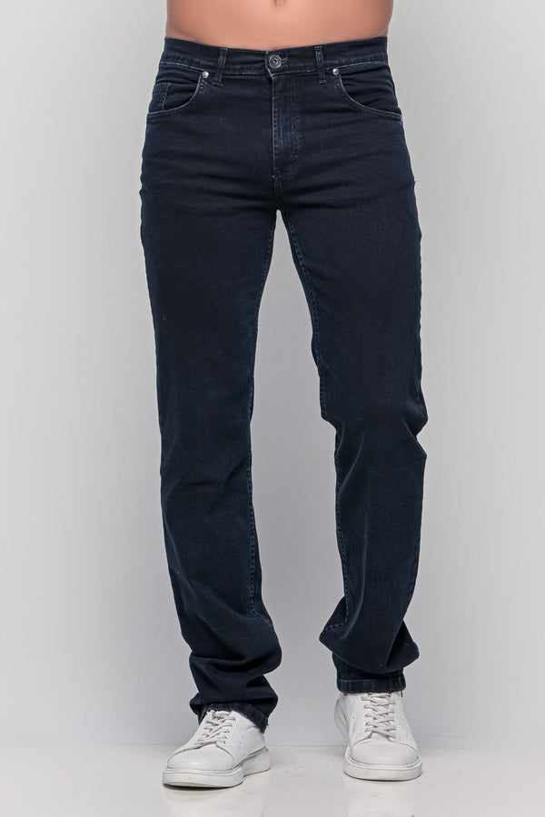 Ανδρικό Τζιν Παντελόνι Ισια Γραμμή Blue-Black Trial