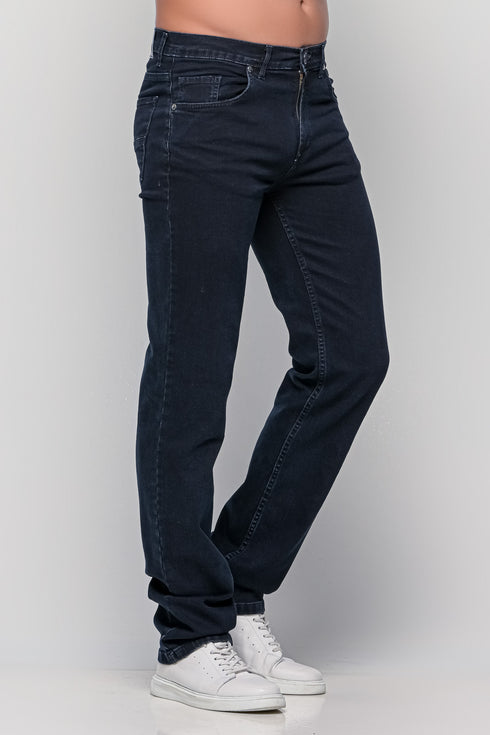 Ανδρικό Τζιν Παντελόνι Ισια Γραμμή Blue-Black Trial