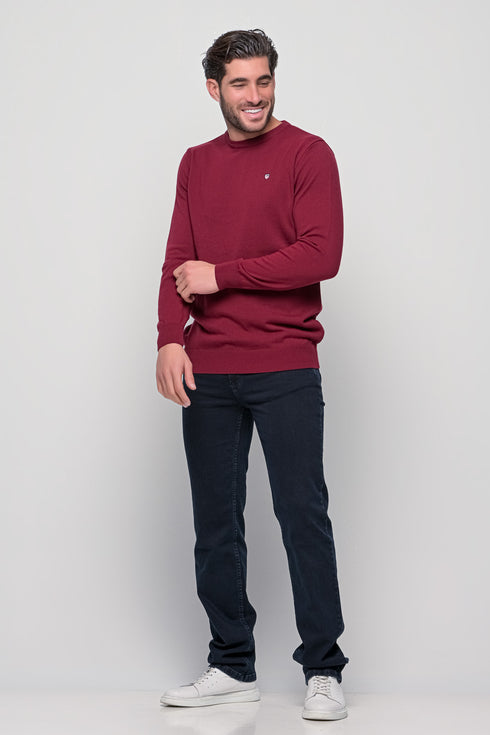 Ανδρικό Λεπτό Πλεκτό Μπορντό NYT