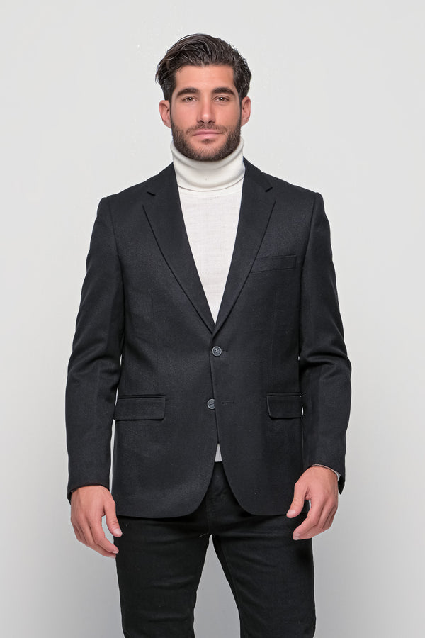 Ανδρικό Σακάκι σε Slim Γραμμή Μαύρο