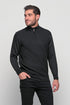 Ανδρική Πλεκτή Μπλούζα με Φερμουάρ Μαύρο Lexton