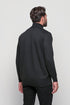 Ανδρική Πλεκτή Μπλούζα με Φερμουάρ Μαύρο Lexton