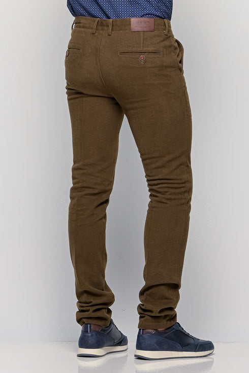 Ανδρικό Παντελόνι Στενή Γραμμή Λαδί NYT