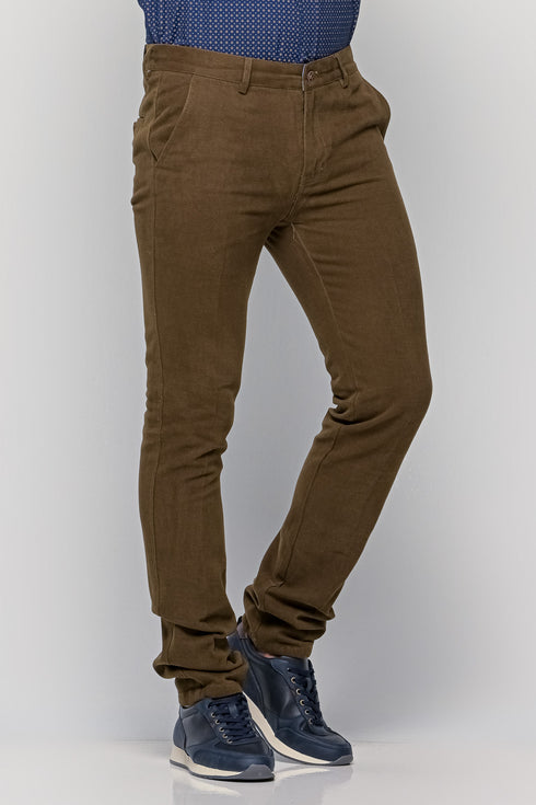 Ανδρικό Παντελόνι Στενή Γραμμή Λαδί NYT